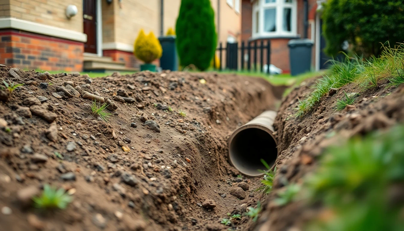 Drain Excavation in Burnley, Lancashire